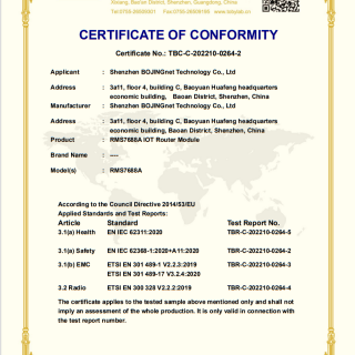 RMS7688A模块CE证书